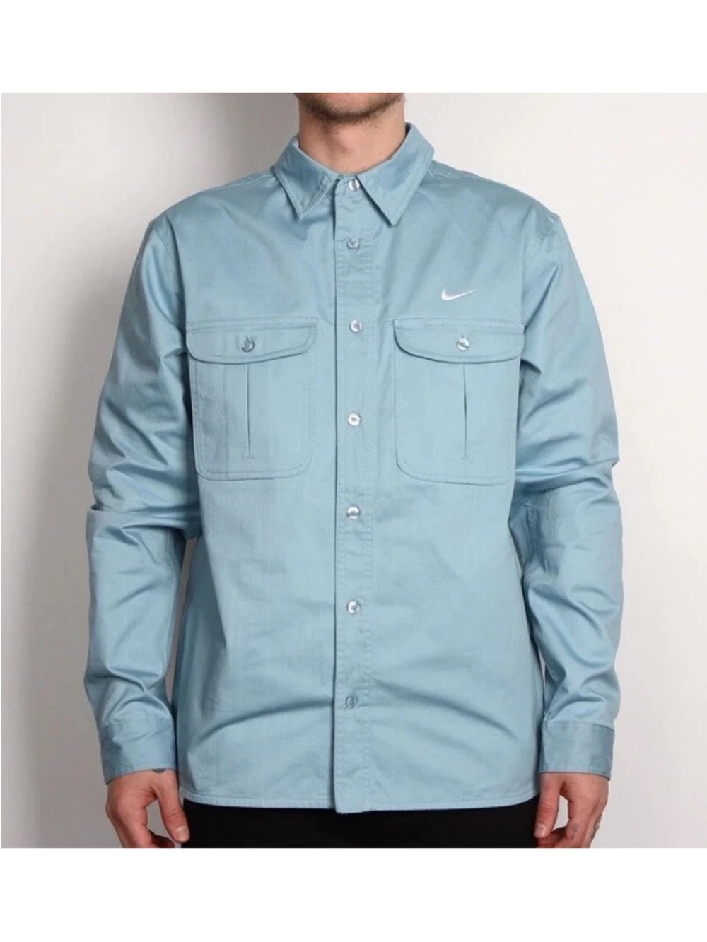 Nike SB sky blue button up.